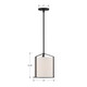 Carlyn One Light Pendant (CAR-9201-BK)