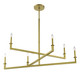 Dante Six Light Chandelier in Aged Brass (60-DNT-6046-AG)