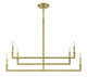 Dante Six Light Chandelier in Aged Brass (60-DNT-6046-AG)