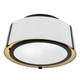 Fulton Two Light Semi Flush Mount (FUL-903-BK)