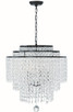 Crystorama - GAB-B7305-MK - Six Light Chandelier - Gabrielle - Matte Black