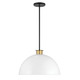 Crystorama - GIG-815-BK-AG - One Light Pendant - Gigi - Black/Aged Brass