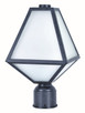Crystorama - GLA-9707-OP-BC - One Light Outdoor Post Mount - Glacier - Black Charcoal