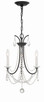 Crystorama - KAR-90903-MK-CL-MWP - Three Light Mini Chandelier - Karrington - Matte Black