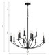 Mila 12 Light Chandelier (MIL-8012-BK)