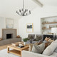 Mila 12 Light Chandelier (MIL-8012-BK)