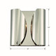 Monique Two Light Wall Sconce in Polished Nickel (60-MOQ-A3692-PN)
