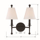 Riverdale Two Light Wall Sconce (RIV-383-BF)