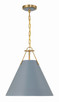 Crystorama - XAV-B8305-VG-BL - Three Light Pendant - Xavier - Vibrant Gold/Blue