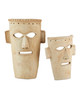 Currey and Company - 1200-0756 - Mask Set of 2 - Etu Collection - Natural/Whitewash