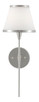 Currey and Company - 5800-0002 - One Light Wall Sconce - Brimsley Collection - Polished Nickel/Opaque Glass