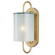 Currey and Company - 5800-0024 - One Light Wall Sconce - Glacier Collection - Brass/Frosted White