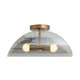 Bend Two Light Flushmount in Smoke (314-DA49017)