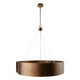 Dante Five Light Chandelier in Antique Brass/Frosted (314-DMC25)
