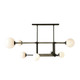 Erica Eight Light Linear Chandelier in English Bronze/Opal/Taupe (314-DRC09)