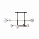 Erica Eight Light Linear Chandelier in English Bronze/Opal/Taupe (314-DRC09)
