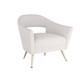 Arteriors - FRU04 - Chair - Weddington - Polar Boucle/Pale Brass Iron