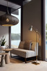 Wayne One Light Floor Lamp in Antique Brass (314-PFC01)