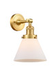 manufacturer_finish:Satin Gold|manufacturer_glass:Matte White Cased Large Cone