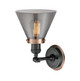 Franklin Restoration One Light Wall Sconce in Matte Black (405-203BK-BPAC-HRAC-G43)