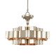 Currey and Company - 9000-0374 - One Light Chandelier - Grand Lotus Collection - Contemporary Silver Leaf
