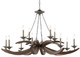 Currey and Company - 9000-0433 - 12 Light Chandelier - Burnt Wood/Antique Galvanize