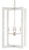 Currey and Company - 9000-0575 - Four Light Chandelier - Arietta Collection - Mother of Pearl/Contemporary Silver Leaf