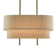 Currey and Company - 9000-0620 - Four Light Chandelier - Combermere Collection - Antique Brass/Linen