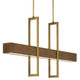 Currey and Company - 9000-0929 - LED Linear Chandelier - Chestnut/Brass