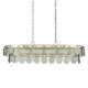 Currey and Company - 9000-0990 - Five Light Chandelier - Silver Leaf/Clear