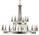 Currey and Company - 9582 - 30 Light Chandelier - Lodestar Silver Chandelier - Granello Silver Leaf/Antique Gold Leaf