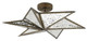 Currey and Company - 9999-0031 - Three Light Semi-Flush Mount - Stargazer Collection - Pyrite Bronze/Raj Mirror