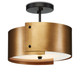 Currey and Company - 9999-0063 - One Light Semi-Flush Mount - Ritsu Collection - Antique Brass/Black