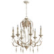 Cyan - 06577 - Six Light Chandelier - Lolina - Persian White