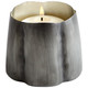 Cyan - 07128 - Candleholder - Fortuna - Antique Zinc/Silver Leaf