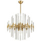 Cyan - 09224 - Six Light Pendant - Aged Brass