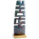 Cyan - 10087 - Sculpture - Cobalt Blue And Antique Brass