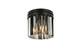 Elegant Lighting - 1208F12MB-SS/RC - Three Light Flush Mount - Sydney - Matte Black