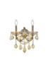 Elegant Lighting - 2800W2GT-GT/RC - Two Light Wall Sconce - Maria Theresa - Golden Teak