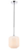 Elegant Lighting - LD2273C - One Light Pendant - Collier - Chrome And Frosted White Glass
