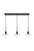 Elegant Lighting - LD4040D41BK - Three Light Pendant - Waltz - Black And Clear