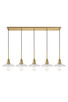 Elegant Lighting - LD4040D48BR - Five Light Pendant - Waltz - Brass And Clear