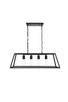 Elegant Lighting - LD4061D32BK - Four Light Pendant - Resolute - Black