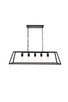 Elegant Lighting - LD4061D38BK - Five Light Pendant - Resolute - Black