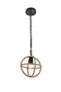 Elegant Lighting - LD4067D8BK - One Light Pendant - Octavia - Black And Linen