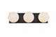 Elegant Lighting - LD7303W22BLK - Three Light Bath Sconce - Jaylin - Black