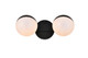 Elegant Lighting - LD7305W13BLK - Two Light Bath Sconce - Majesty - Black And Frosted White