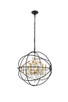 Elegant Lighting - LD8801D25GB - Six Light Pendant - Cordelia - black