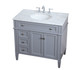 Park Avenue Single Bathroom Vanity (VF12536GR)