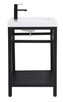 Raya Single Bathroom Vanity in black (173-VF14036BK)